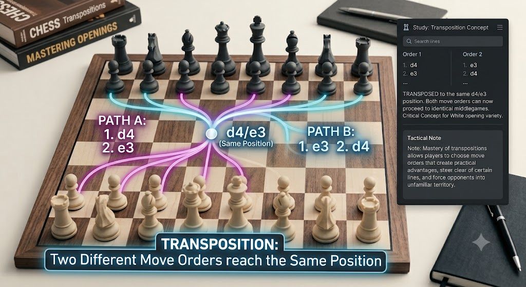 Chess Opening Transpositions: How to Spot the Same Position Faster
